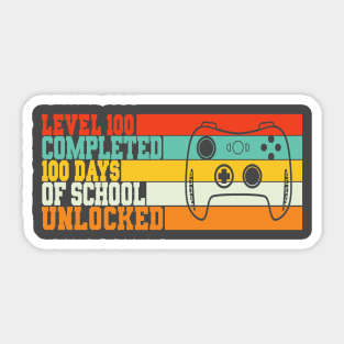 Level 100 completed 100 days of school unlocked Sticker